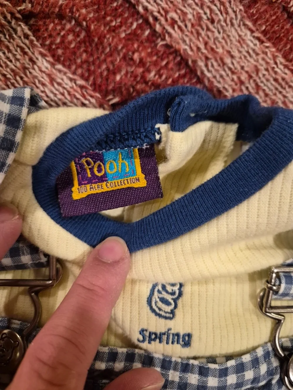 Vintage Disney Pooh 100 Acre Collection Baby Boy Shortalls & Bodysuit Set
